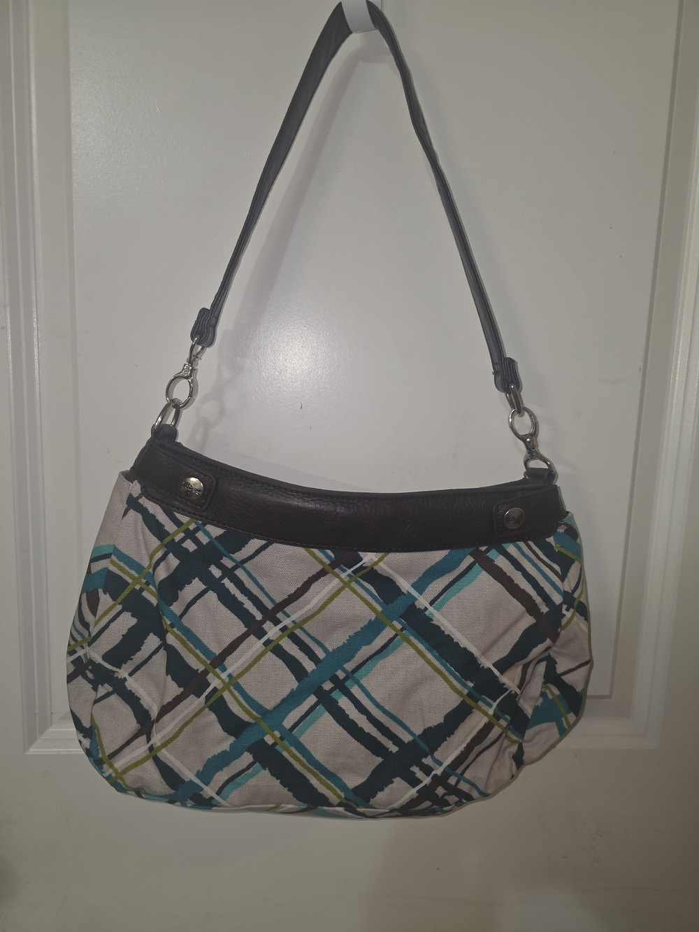 Thirty-One Suite Skirt Purse Set with New Matching Wallet Sea Plaid